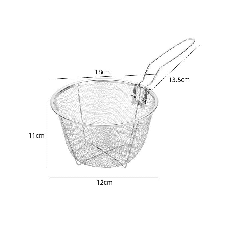 Stainless steel Deep Fry Basket - size