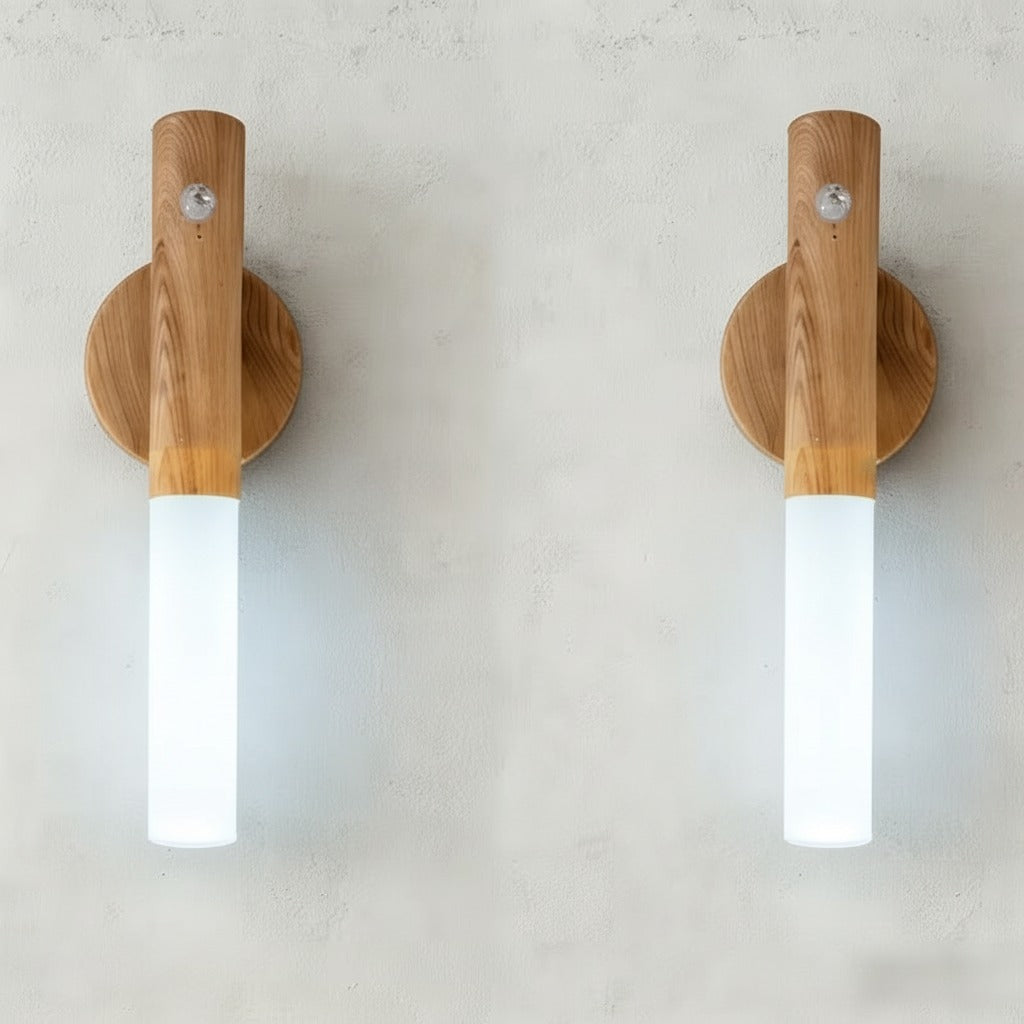 An Intelligent Motion Sensor LED Decor Light is Attached on to the Wall.