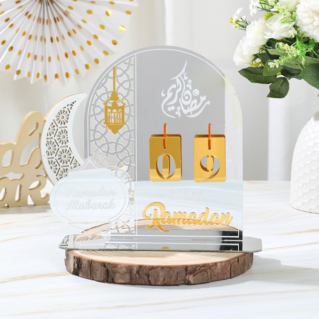 A Silver Ramadan Countdown Calendar.