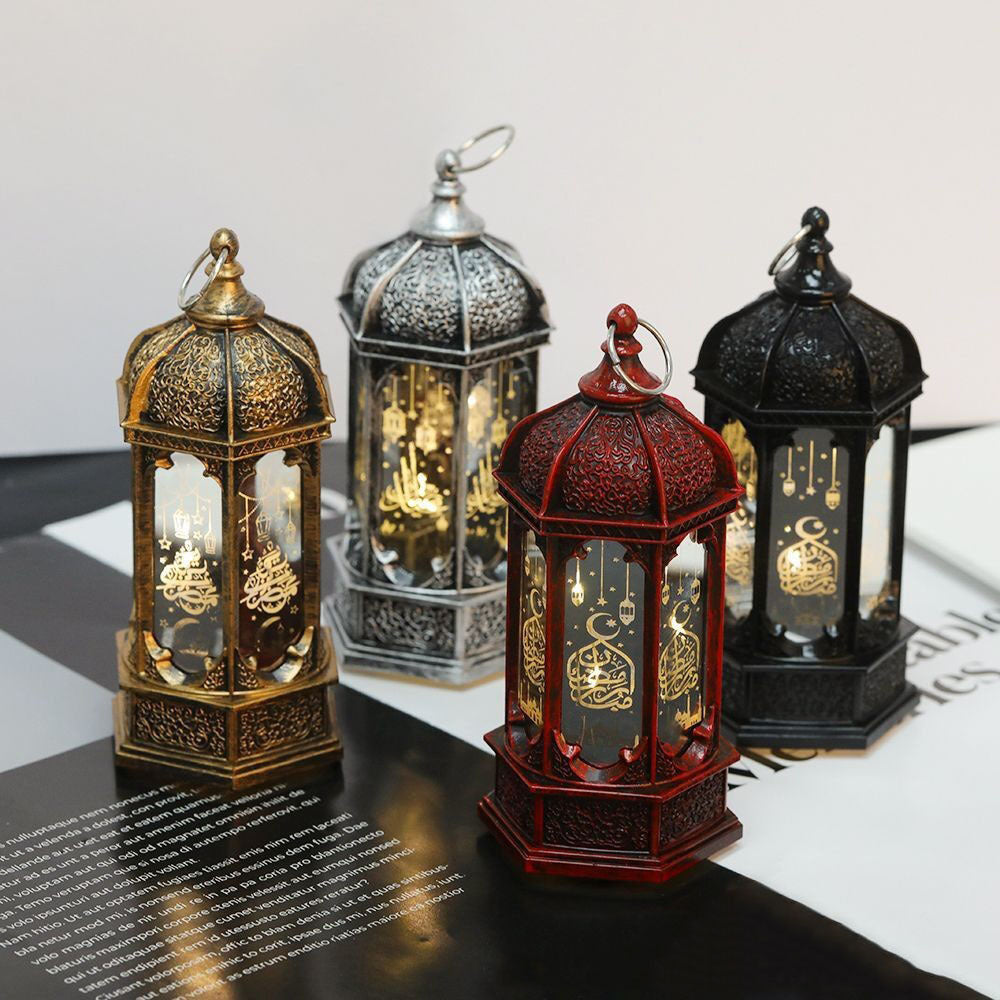 A Set Of 4 Ramadan Eid Lantern Decor Lights.