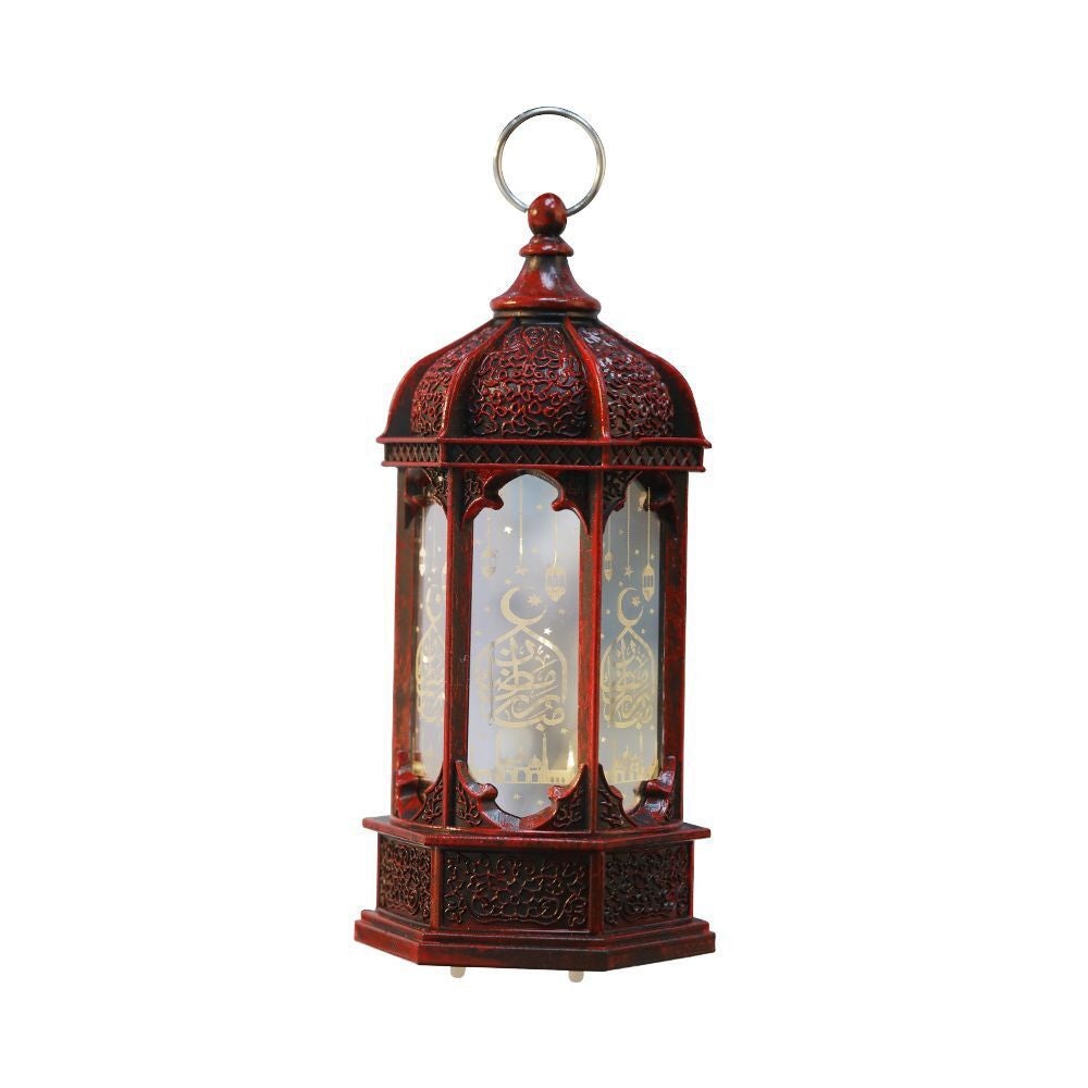 A Red Ramadan Eid Lantern Decor Lights.
