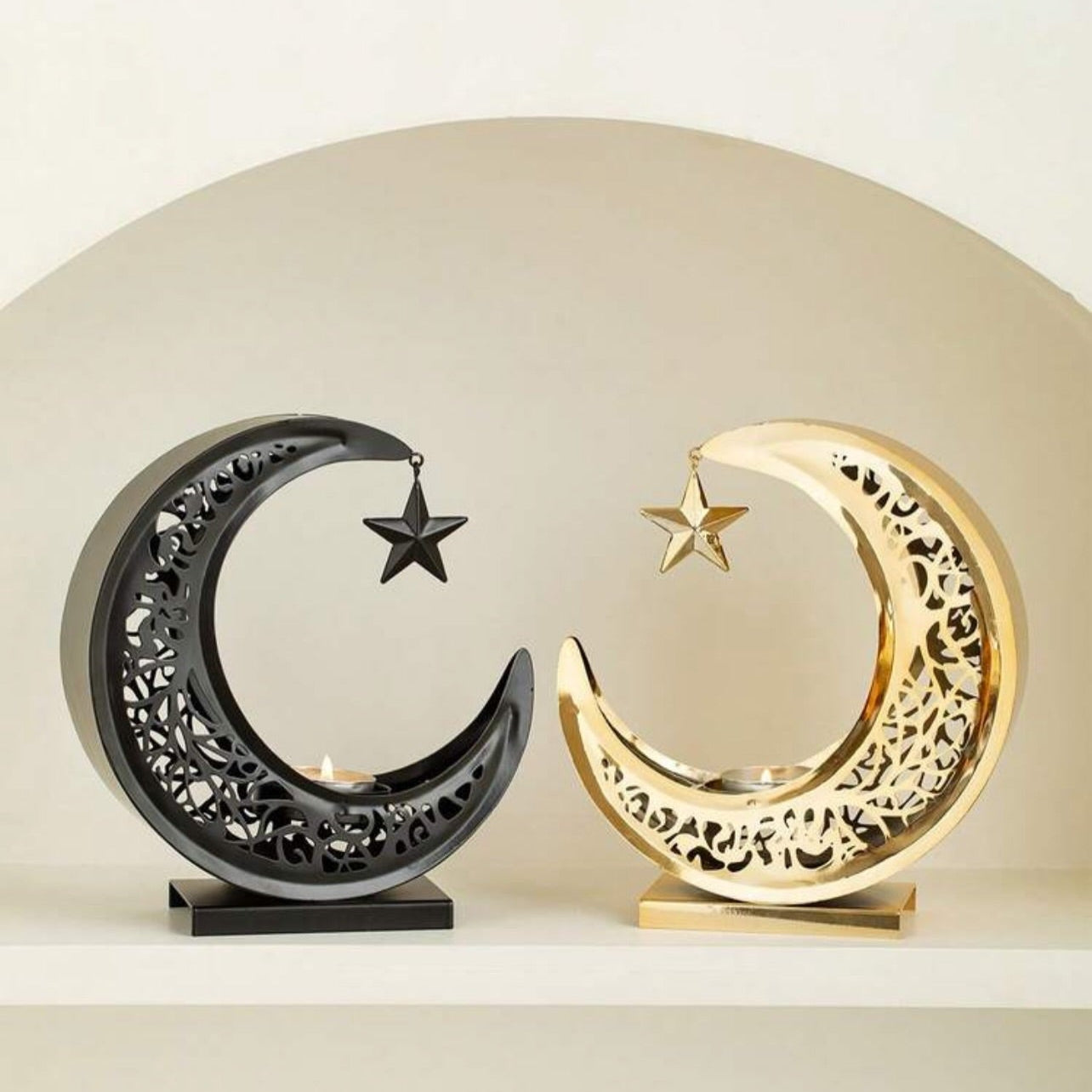 Two Different Colors of Ramadan Eid Moon Shaped Bhukoor Burner.