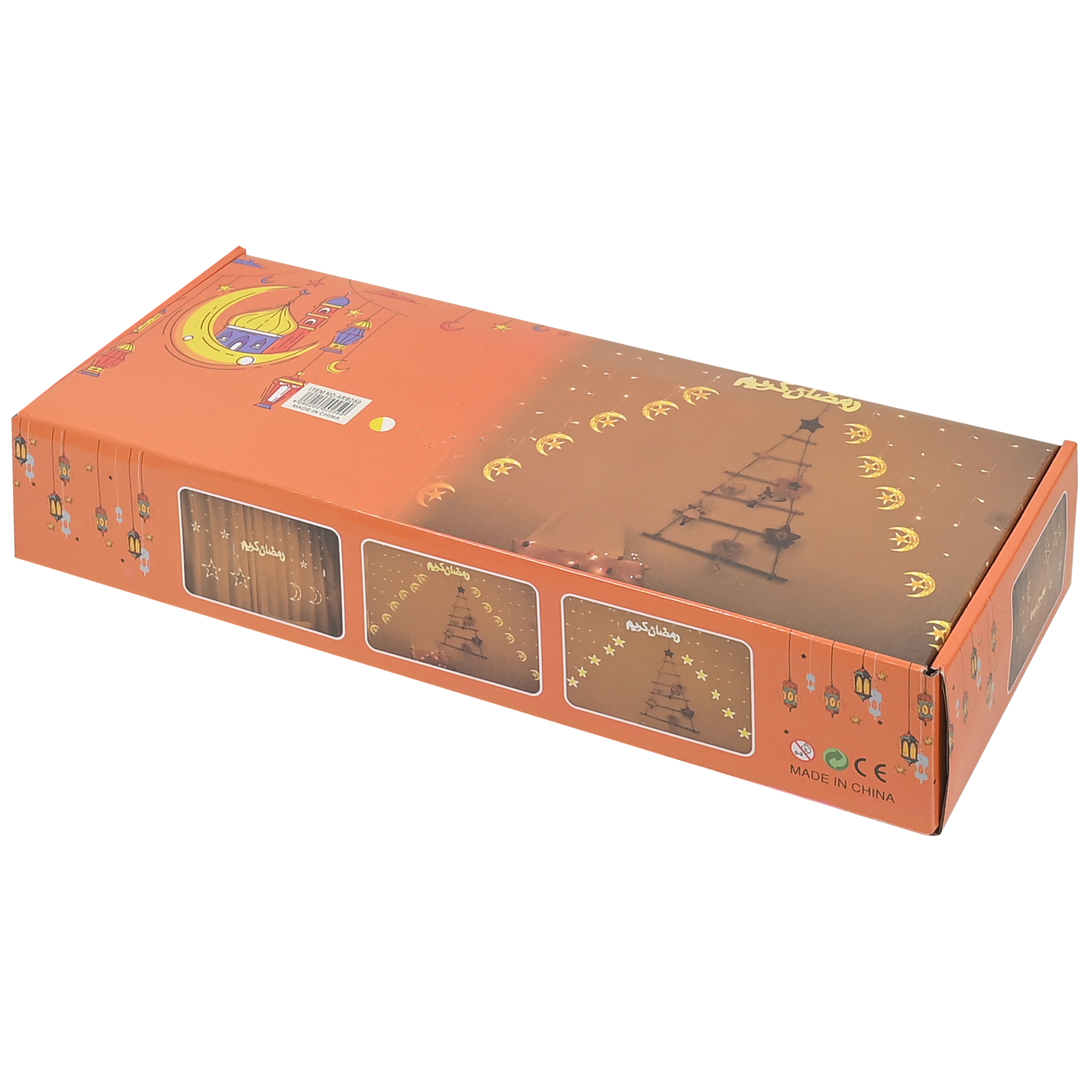 Box of Ramadan Kareem LED String Lights with Moon & Star.