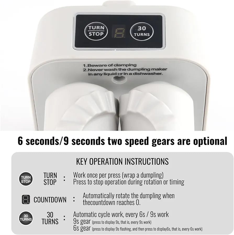 USB Rechargeable Electric Dumpling Machine with usage guidance