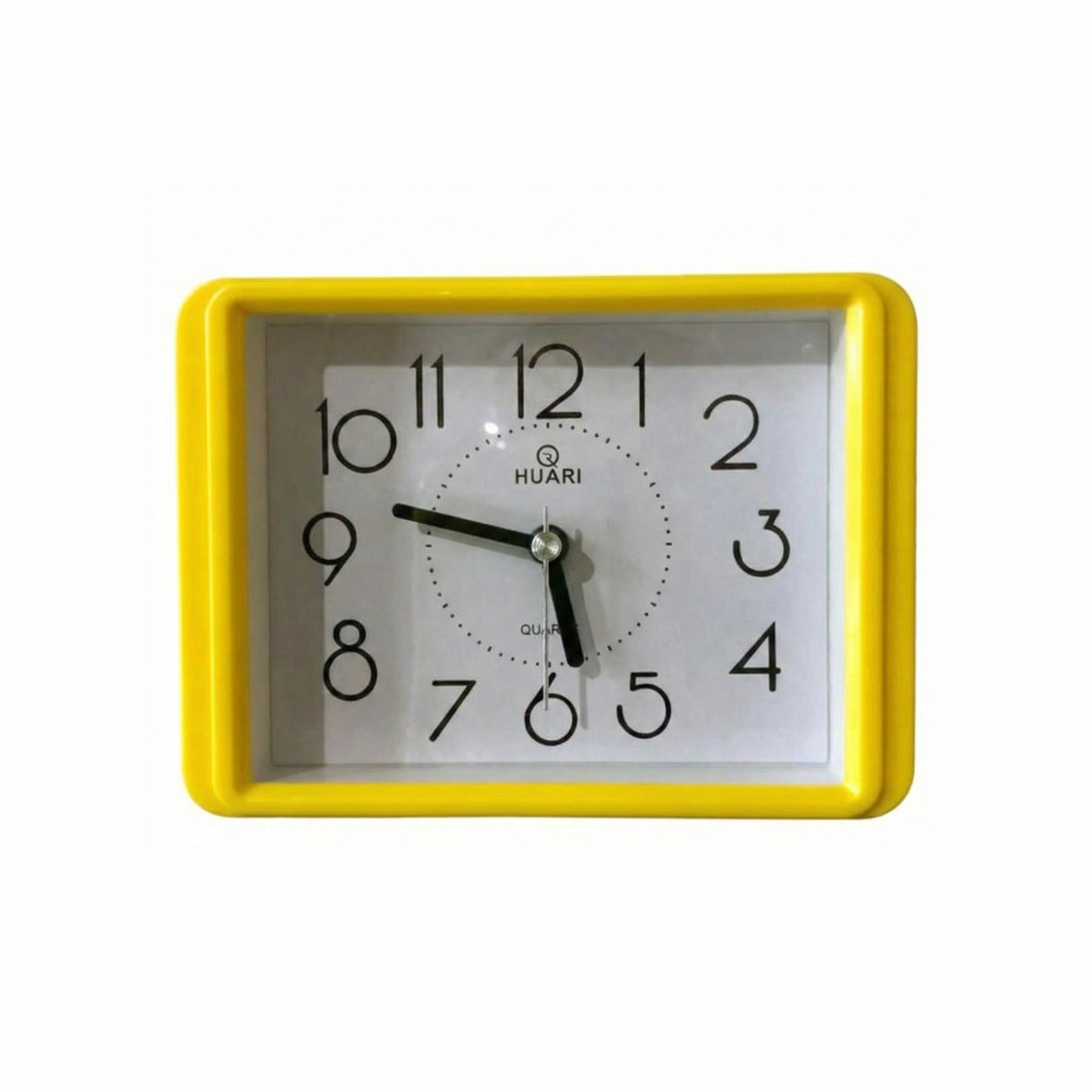 Rectangular alarm clock.