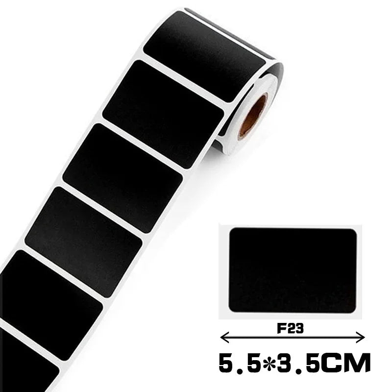 Reusable Black Chalkboard Labels Roll with its size