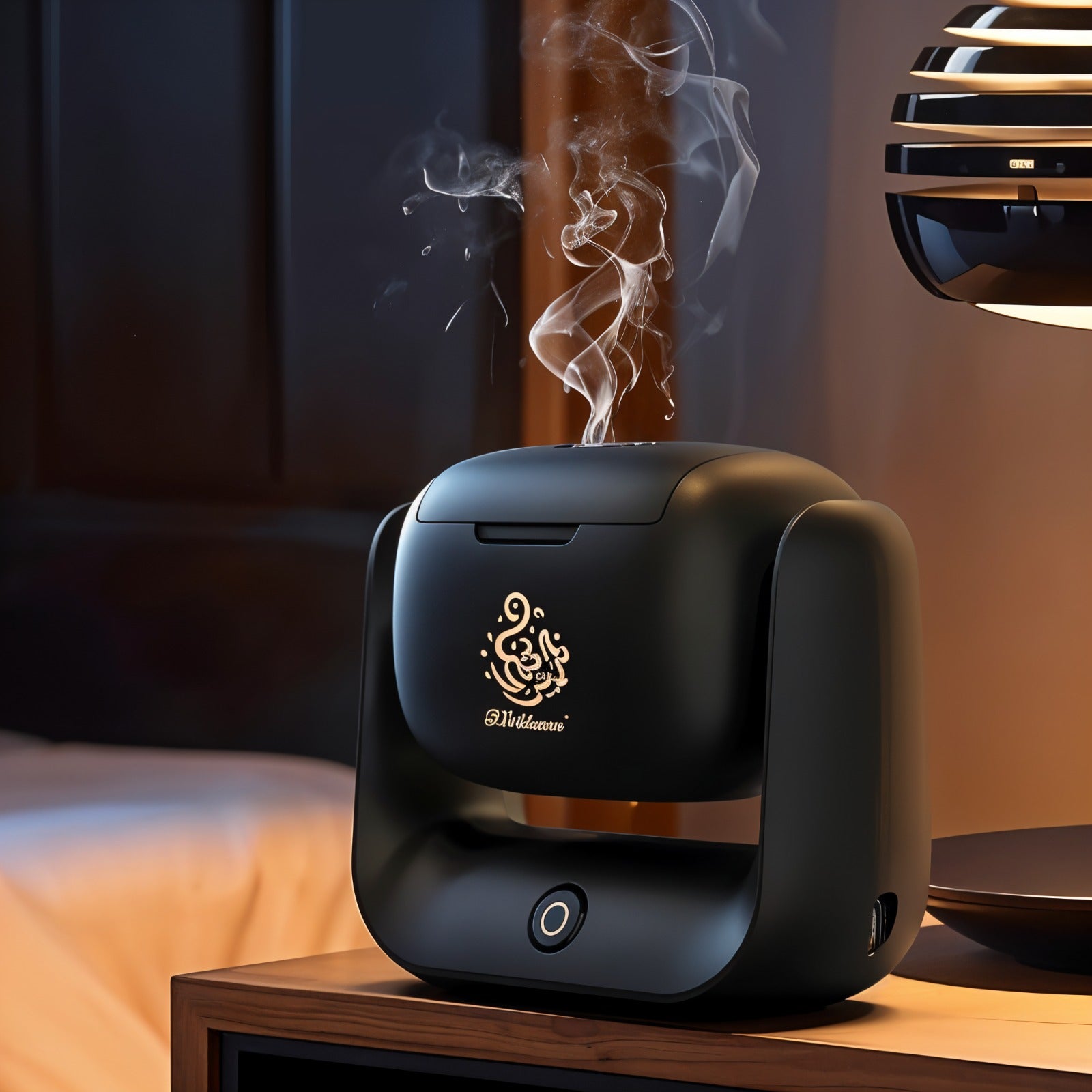 Rotational Electric Incense Burner With Burning Oud.