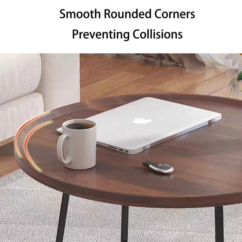 Round Corners Of Modern Coffee Table Set.