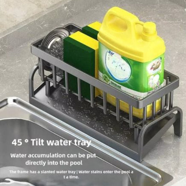 Rustproof Stainless Steel Sink Organizer Rack placed next to sink