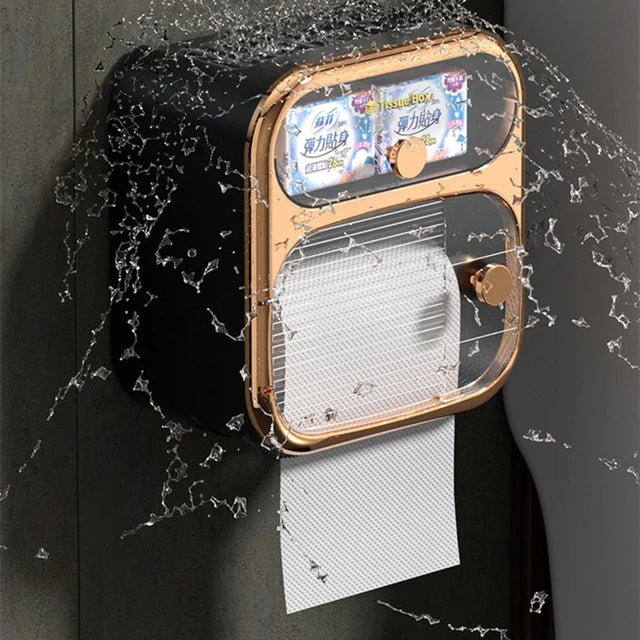 a Wall Mounted Tissue Holder with Storage Box