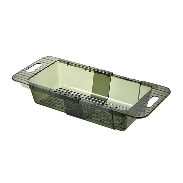 Kitchen Collapsible Over The Sink Colander in green color