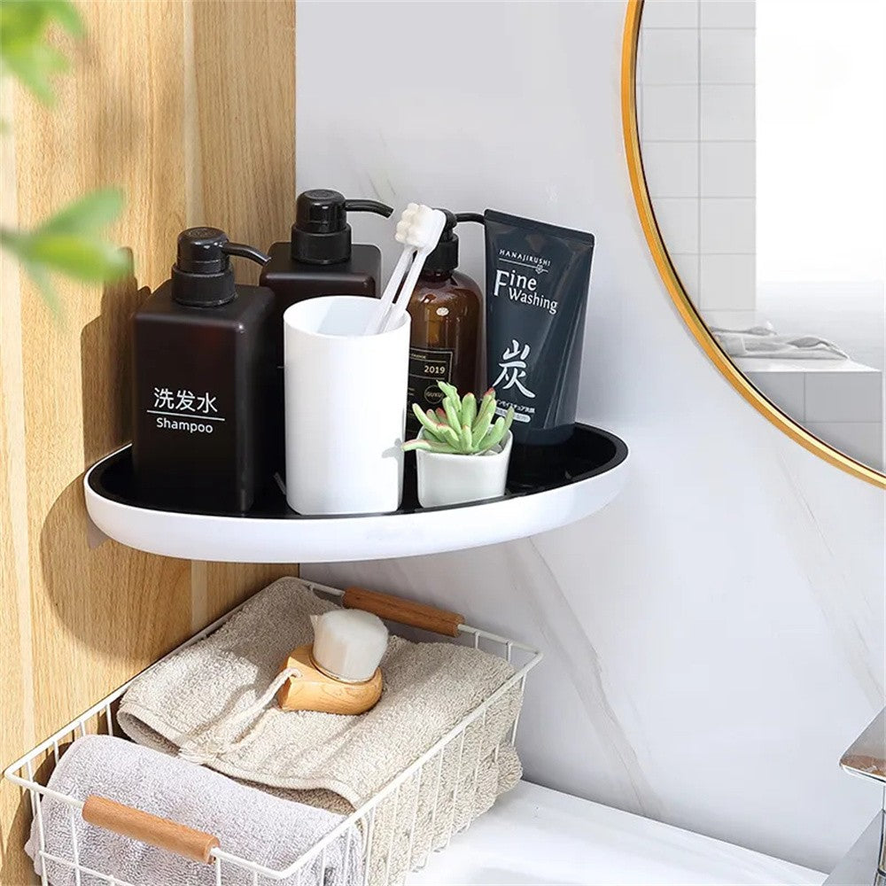 ecoco corner bathroom organizer rack fitted in shower area
