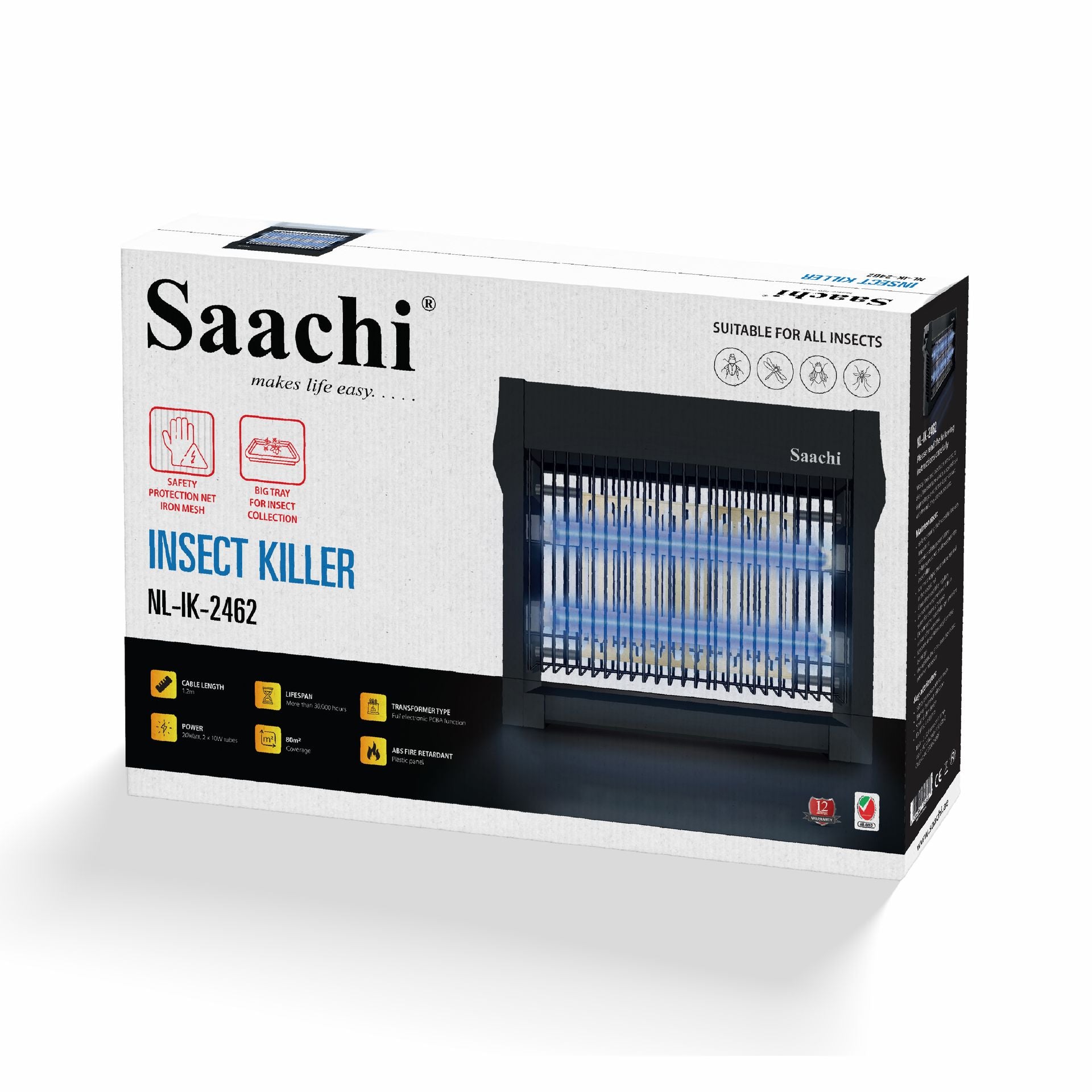 Package Of Saachi 20W Insect Killer.
