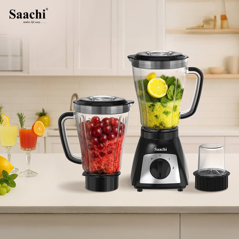 Saachi  3-in-1 Blender & Grinder withFood Items to Grind.
