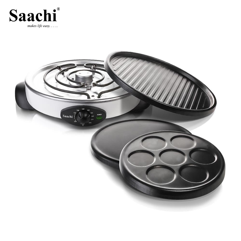 A Saachi 3-in-1 Crepe, Grill & Pancake Maker.