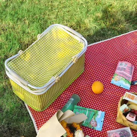 Portable Picnic Mat Basket Foldable Hiking Outdoor Pocket Beach Mat Camping Equipment