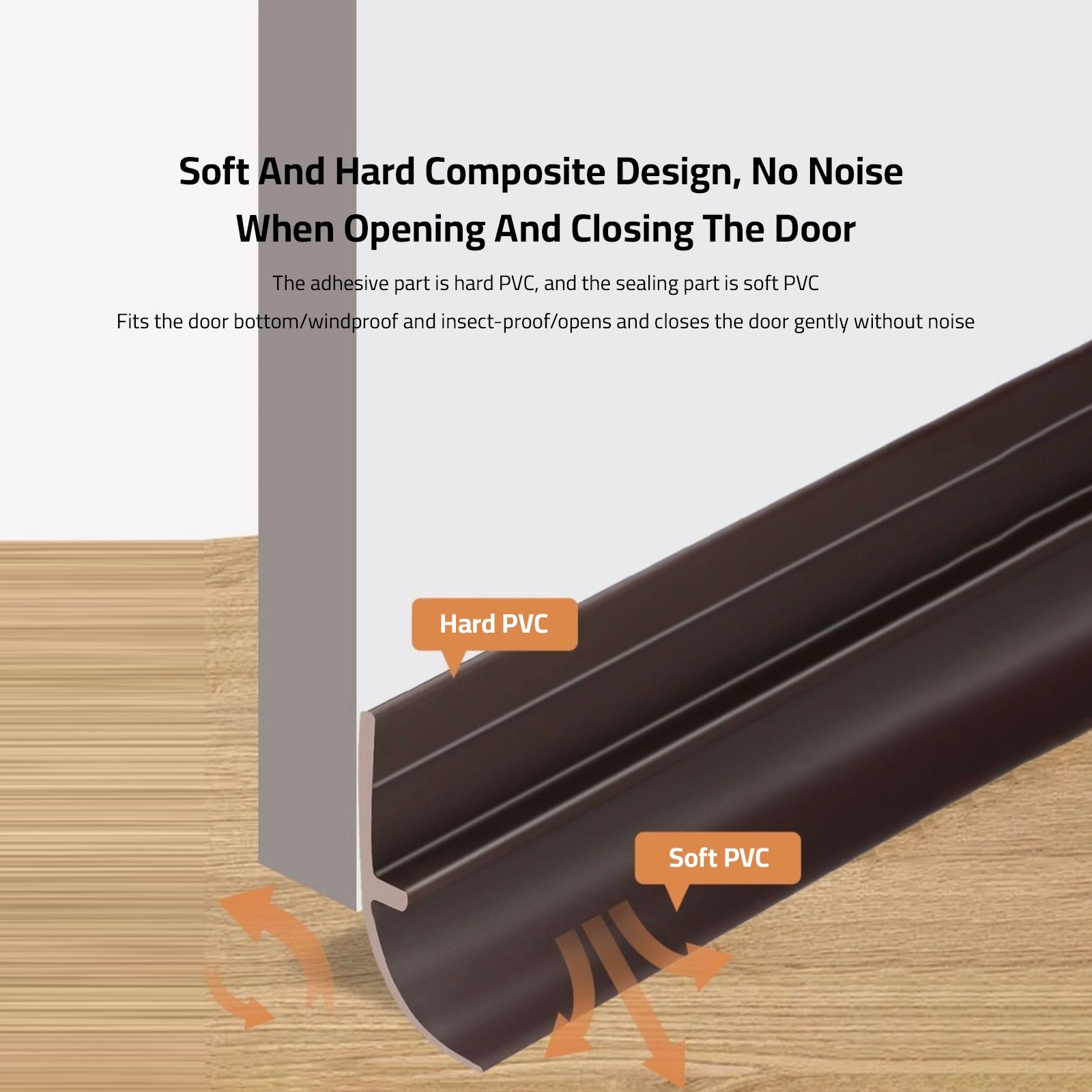 A Self-Adhesive Door Bottom Seal Strip is Attached on the Door.