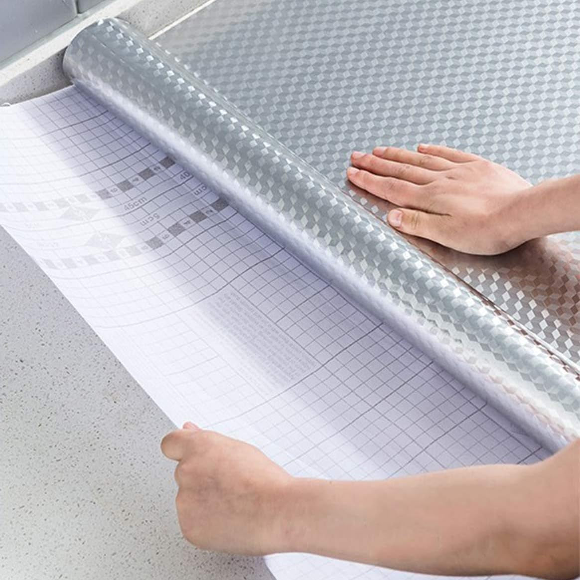 A Person is Peeling Self Adhesive Wallpaper.