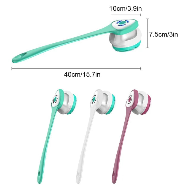 USB Charging Electric Waterproof Shower Body Bath Brush Set with its size