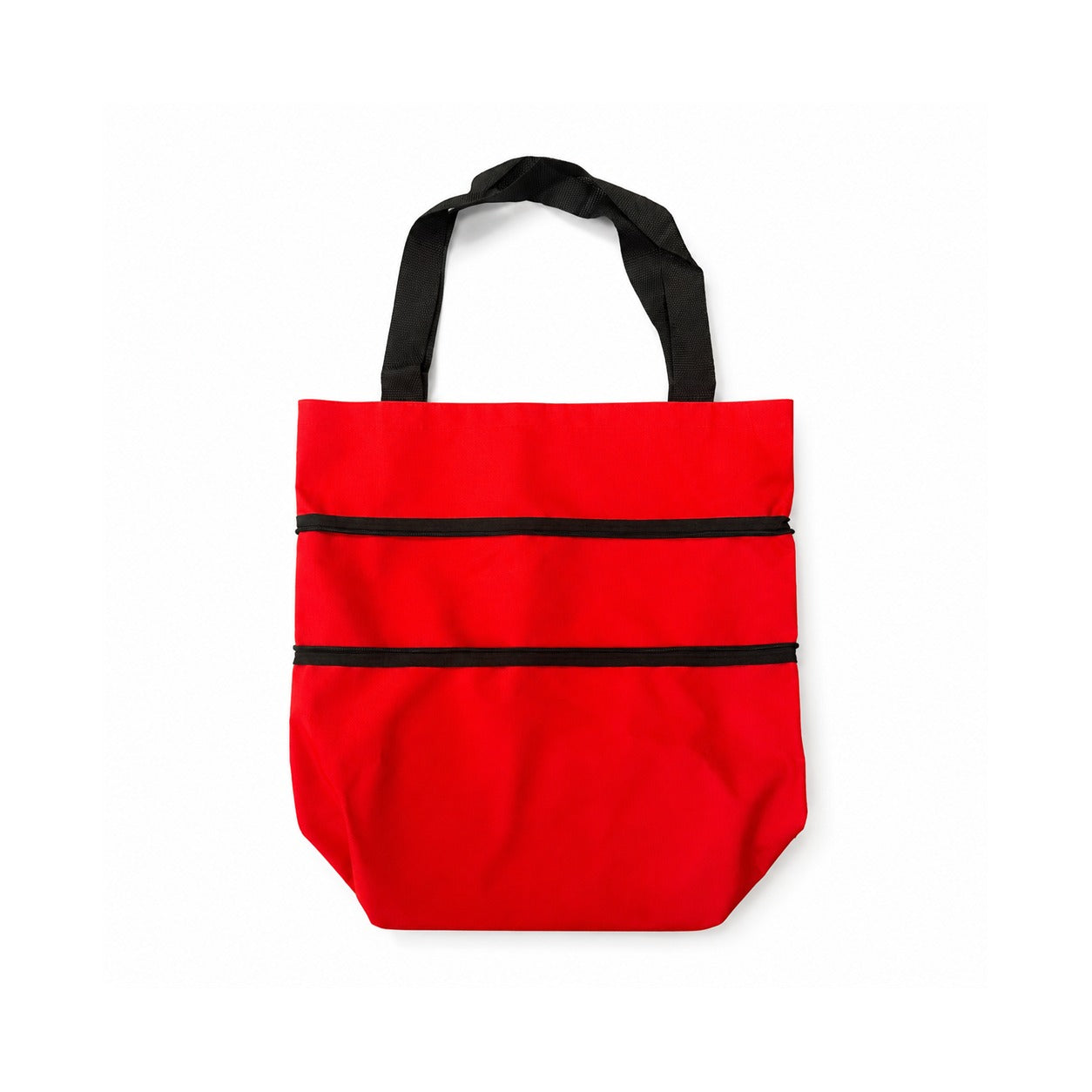 A Shopping Trolley Bag with black shoulder straps and two horizontal black stripes across the front, shown against a plain white background.