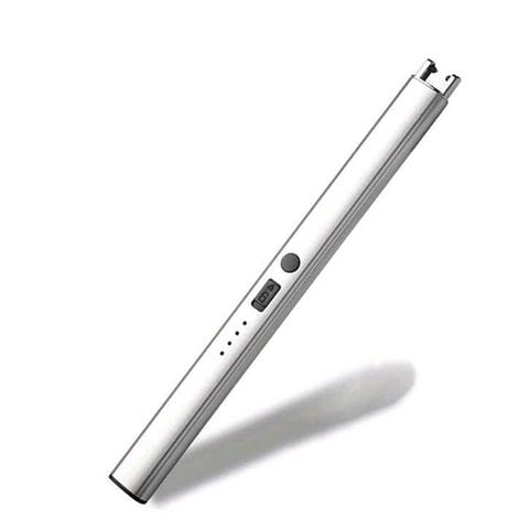 Silver Flameless Plasma Pulse Arc Electric Lighter Igniter.