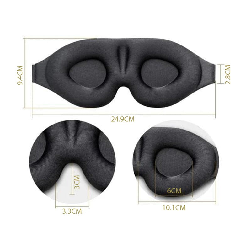 Size Of 3D Sleep Mask For Side Sleepers.
