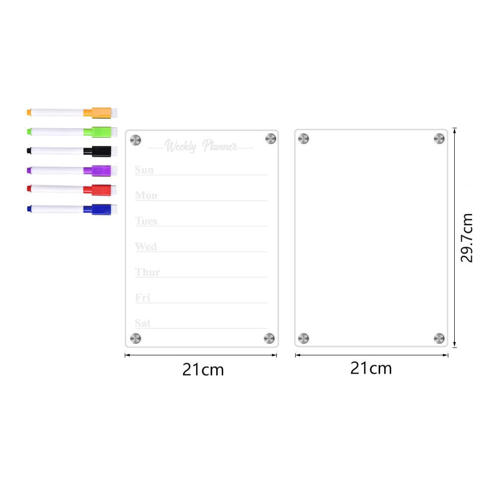 Size Of Magnetic Weekly Planner Calendar Sticker.
