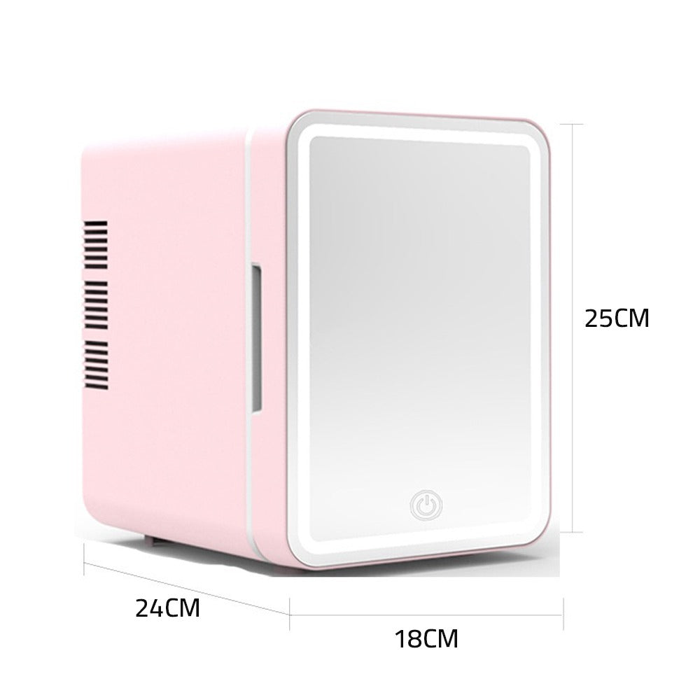 Size Of Mini Multifunction Cosmetic Refrigerator With Mirror.