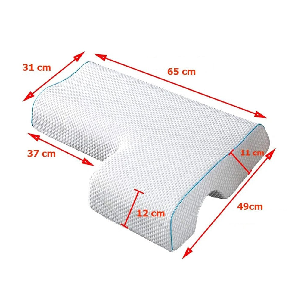 Size Of Arched Couple Cuddle Pillow.