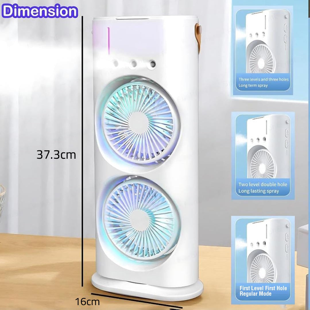 Size Of Double Headed Spray Cooling Fan.