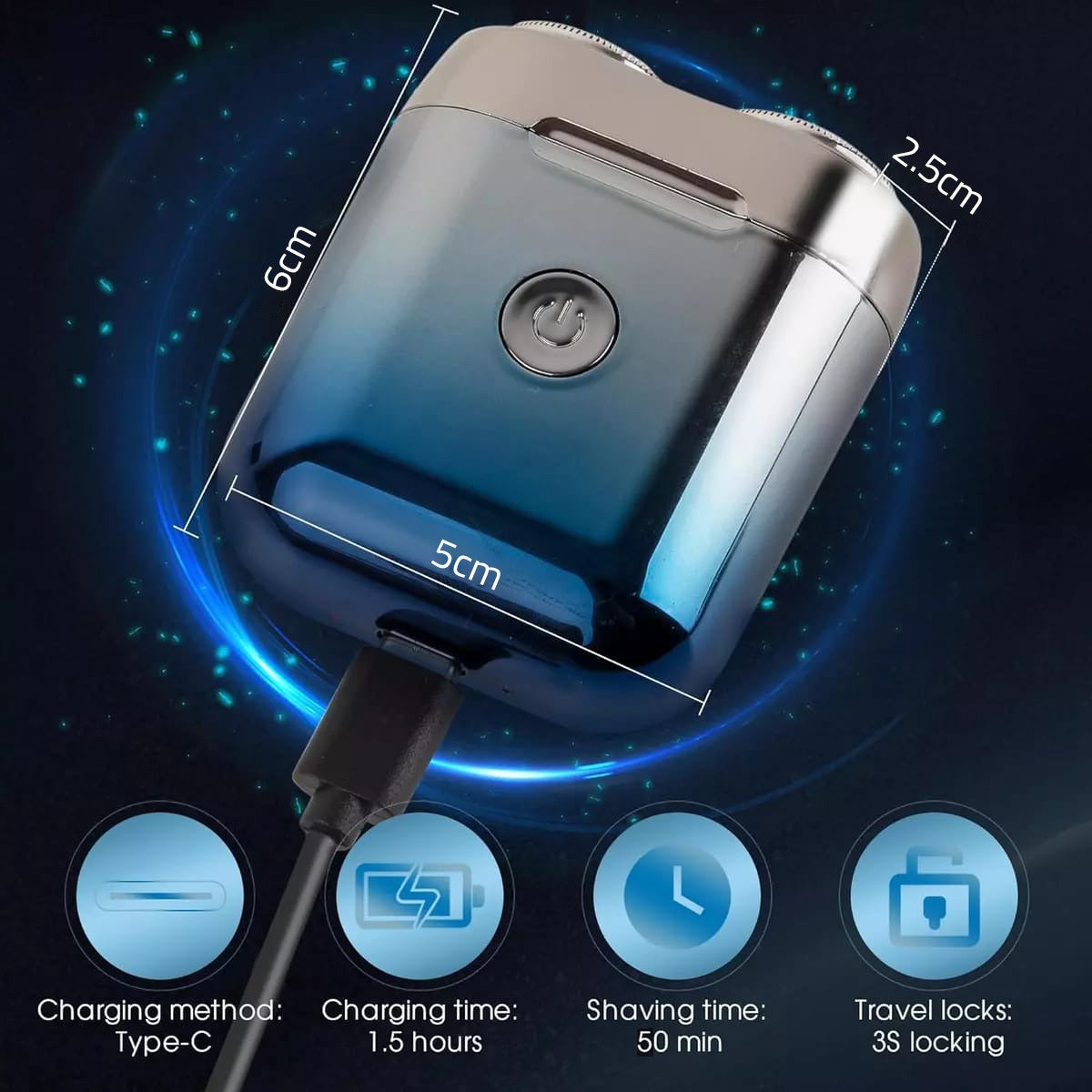 Size Of Mini Electric Shaver For Men.