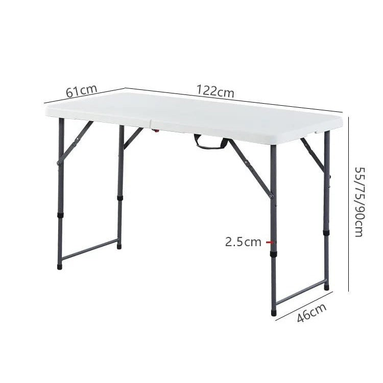 Size Of Multi-purpose Foldable Table With Grey Legs.