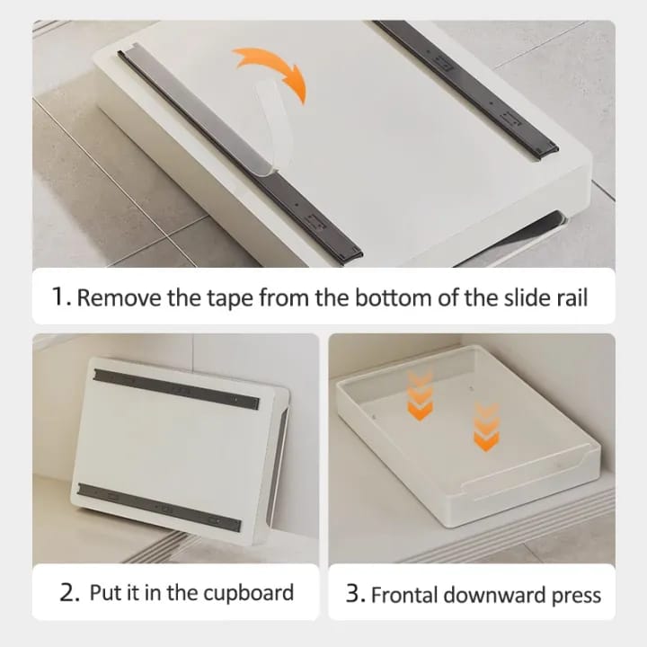 Pull-out Storage Rack for Kitchen Cabinets - Under Sink Organizers And Storage Drawer