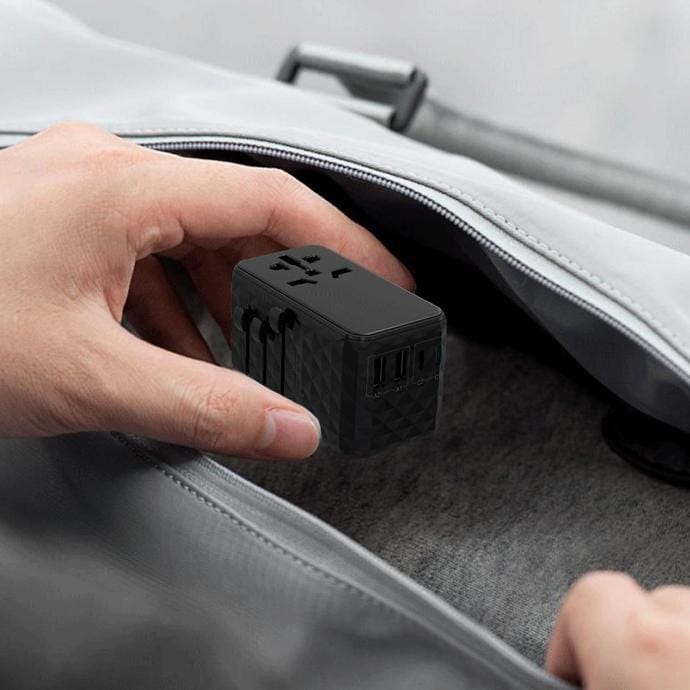 Powerology 4-Port Universal GaN Super Charger - Travel Adapter, Fast Charging