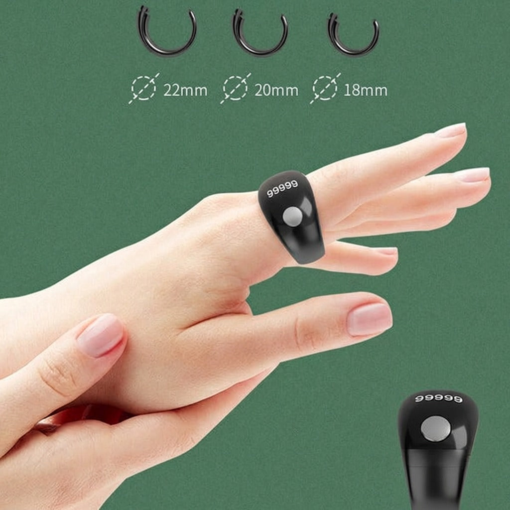 Someone is Wearing Smart Tasbih Counting Ring.
