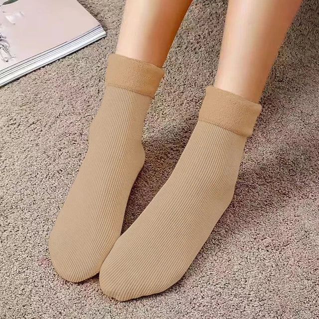 Someone wearing 1 Pair of Thick Winter Socks