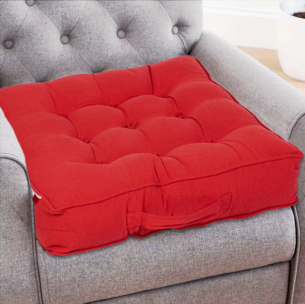 Soft Seat Cushion Chair Pad on a gray sofa