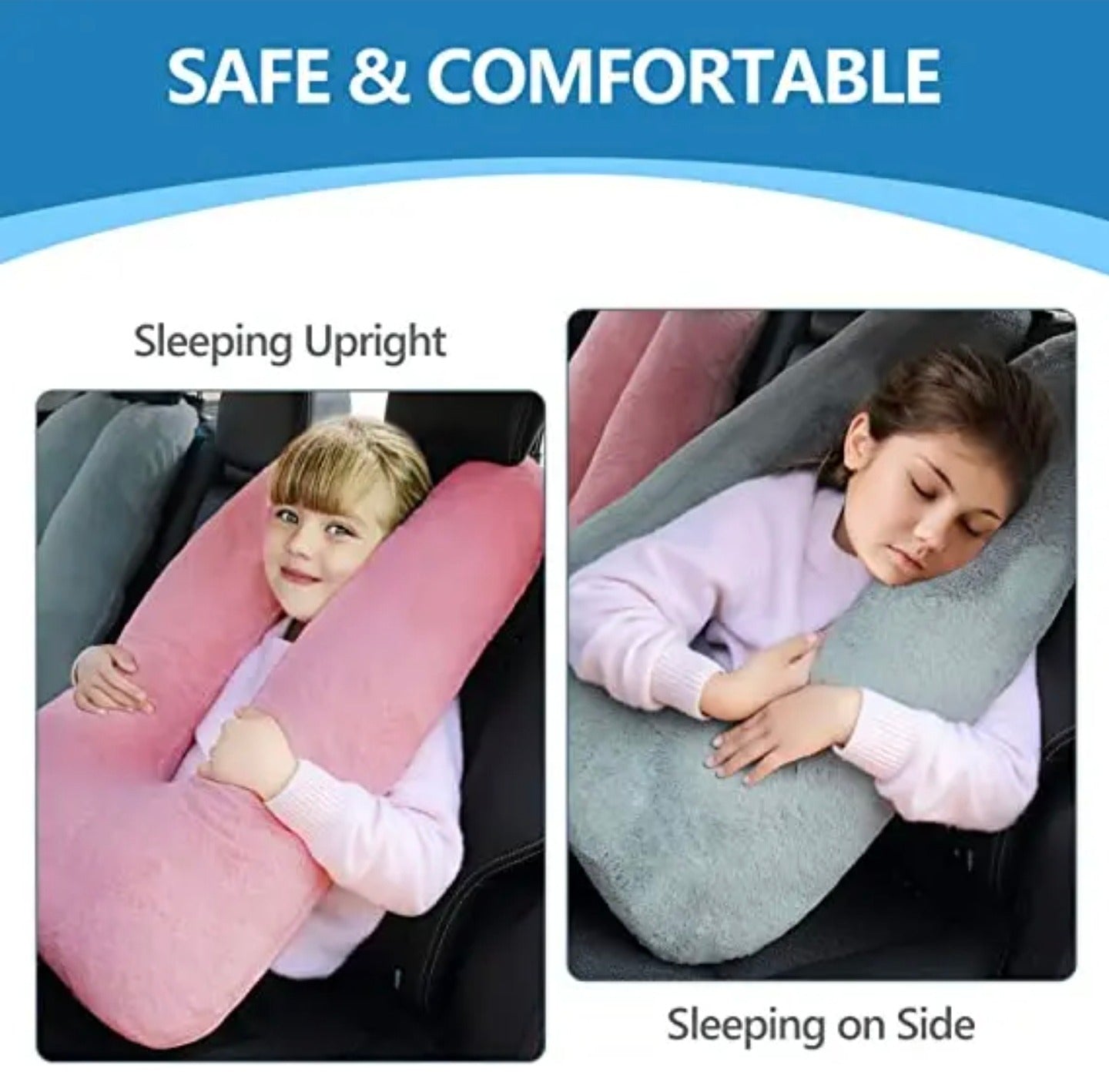 A Child is using Soft U-Shaped Travel Neck Pillow for sleeping.