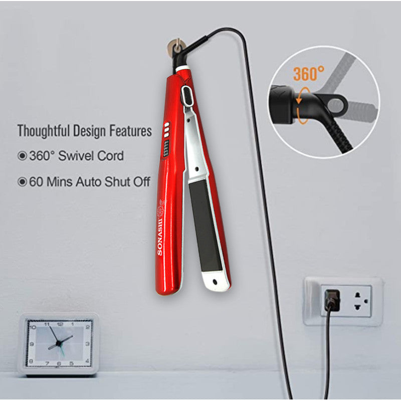 A Sonashi Hair Straightener is Connected to Plug.