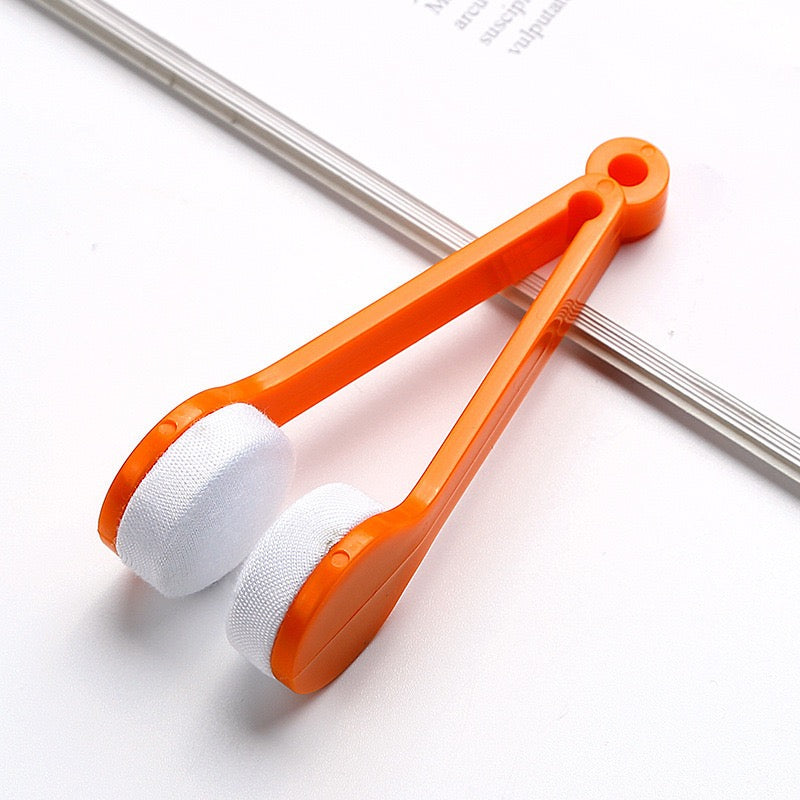 Microfiber Eyeglass Cleaning Tool in orange color
