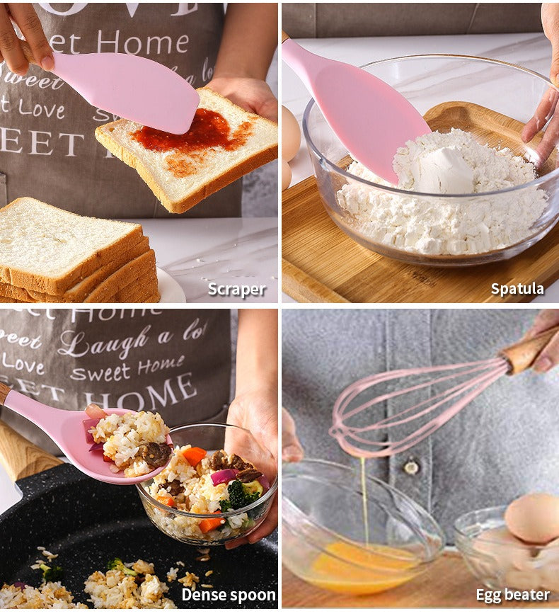 12 Pcs Non Stick Silicone Kitchen Utensils Cooking Tools Set