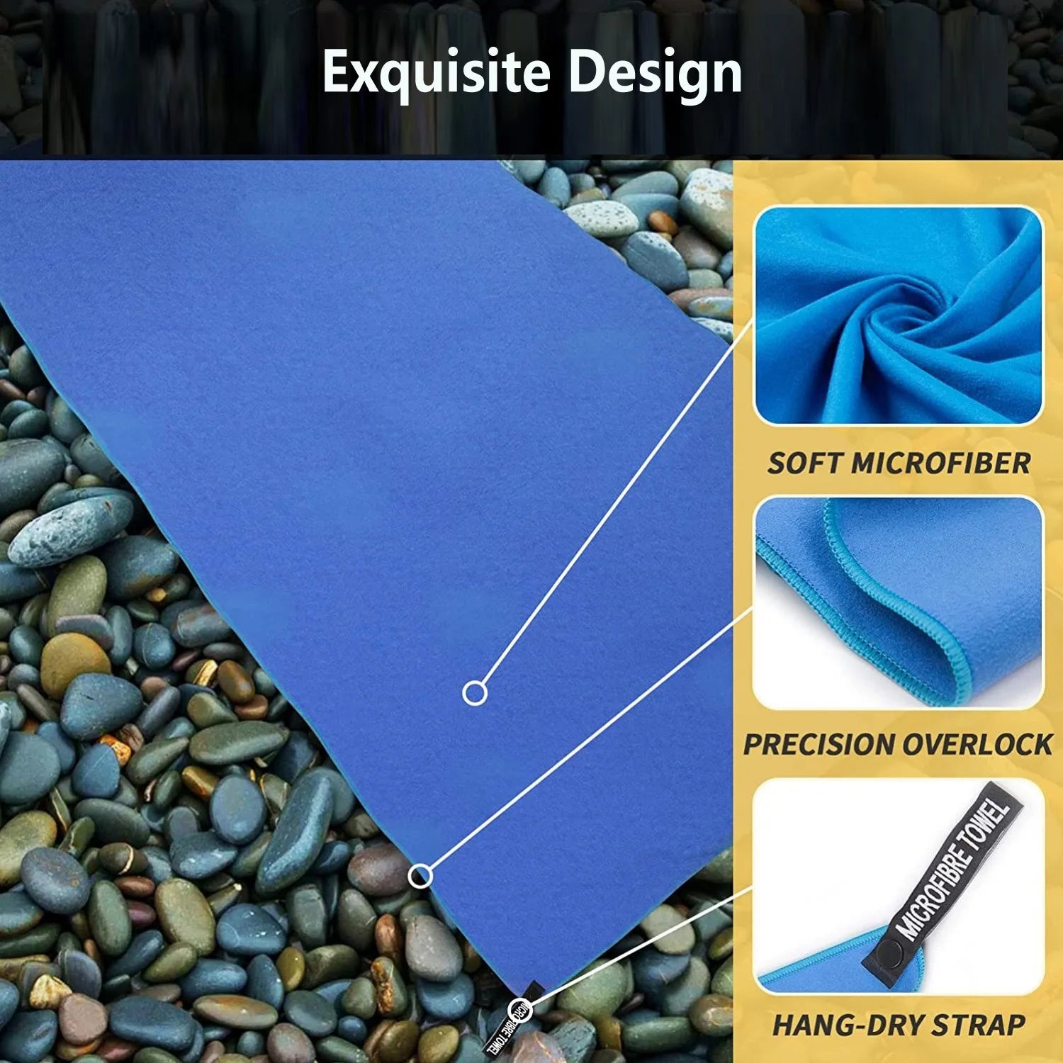 Quick Dry Microfiber Towel with an exquisite design