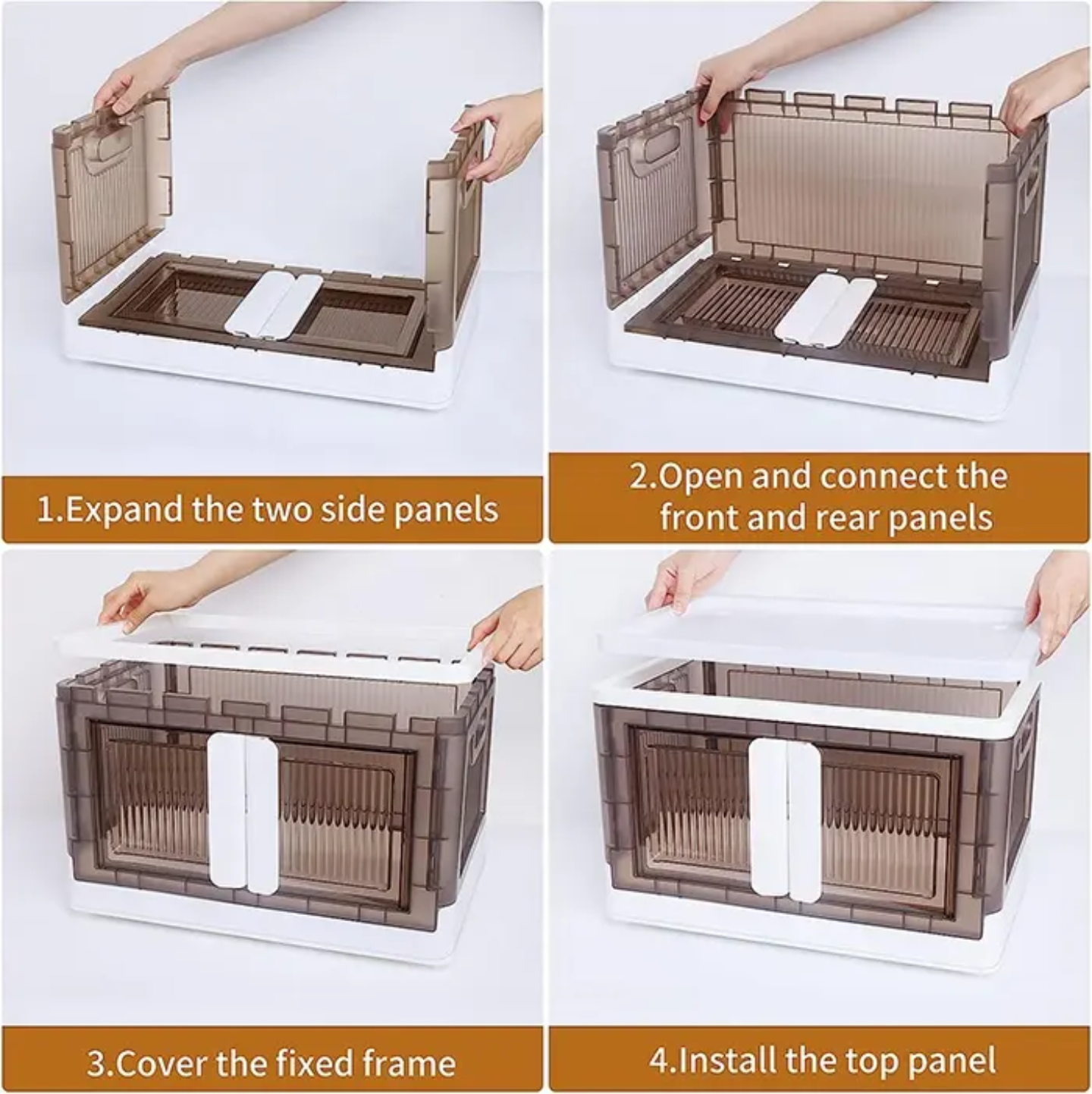 Steps in Setting Up Of Stackable Storage Bins.