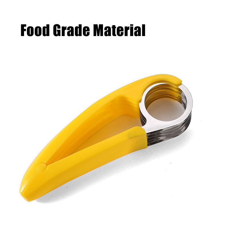 Stainless Steel Banana Cutter Slicer in yellow color