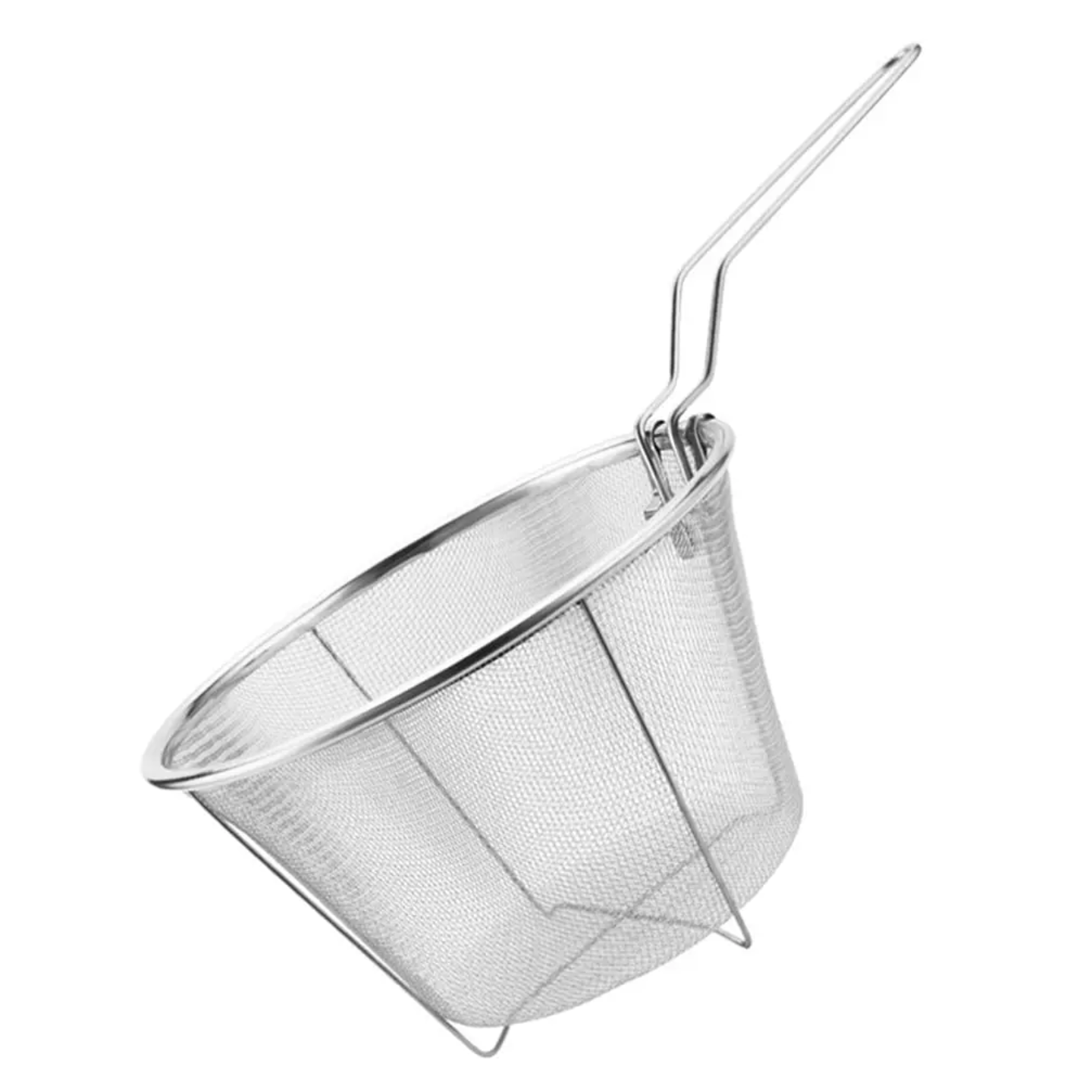 Stainless Steel Deep Fry Basket with Folding Handle 2