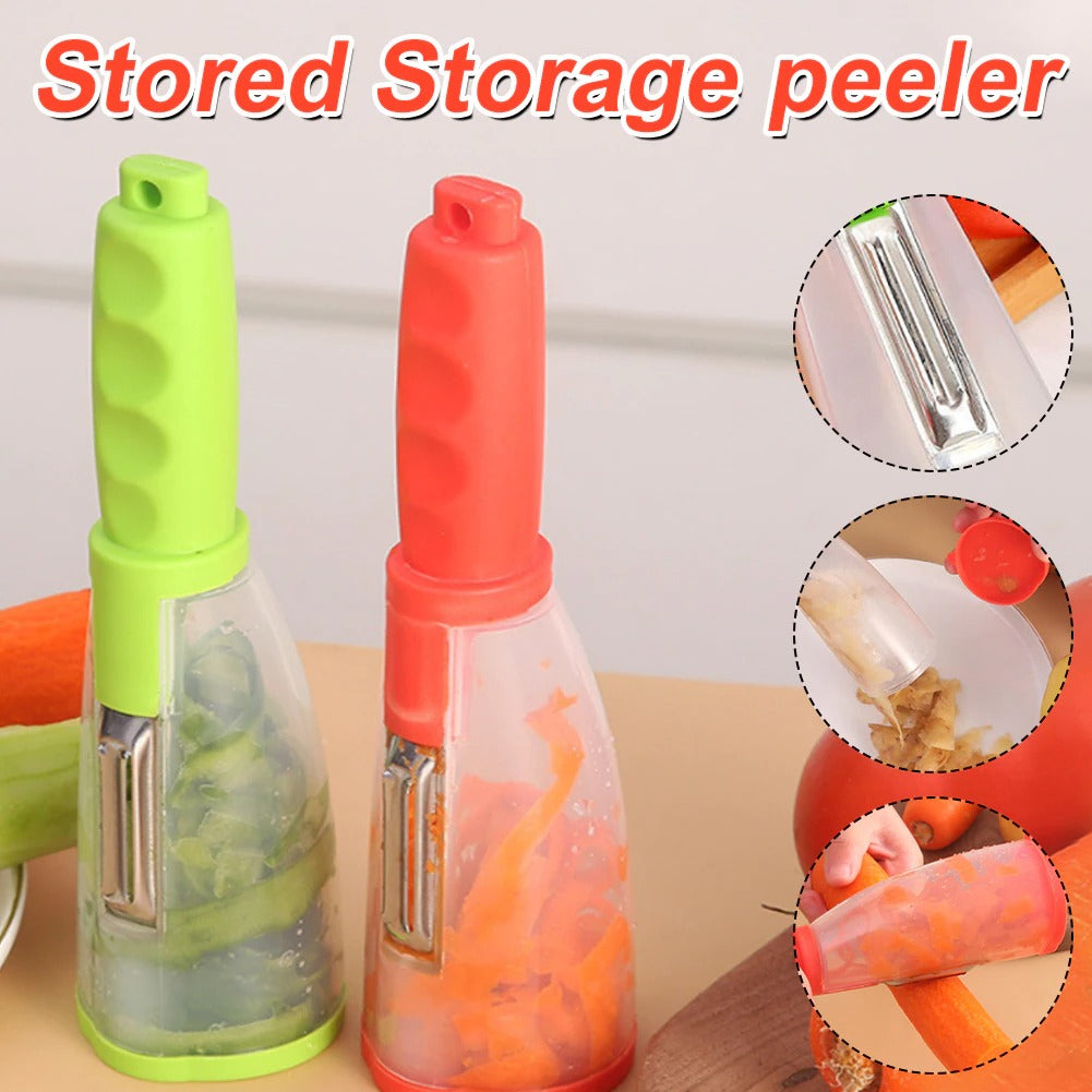 Multifunctional Stainless Steel Peeler With Container.