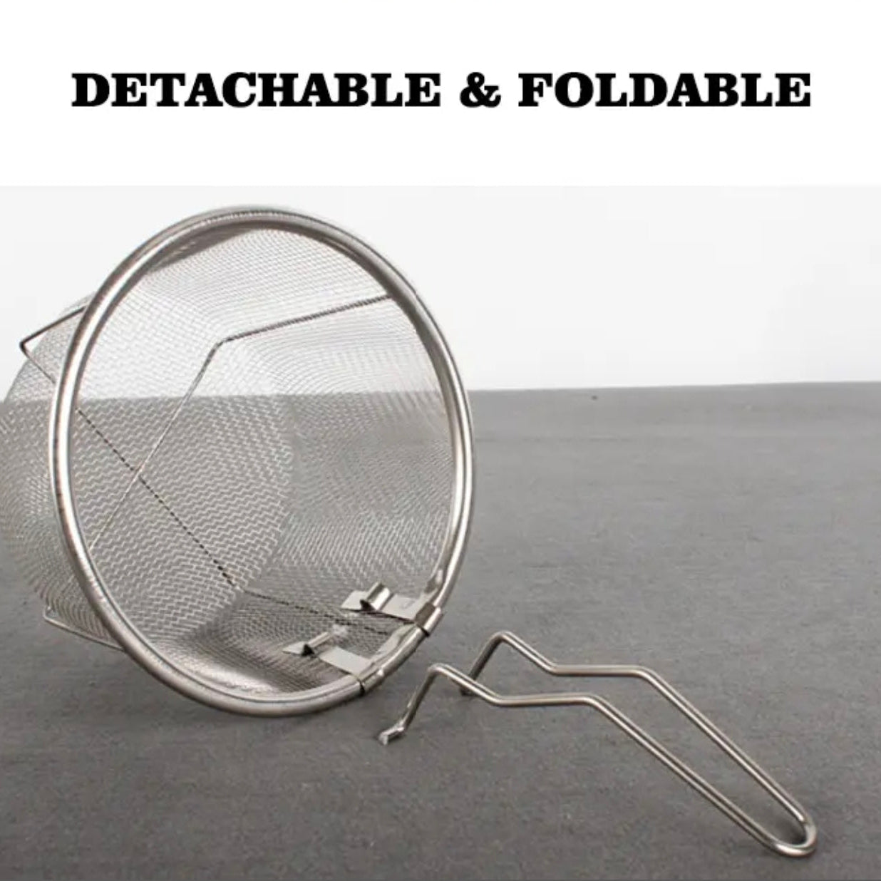 Detachable and foldable Deep Fry Basket