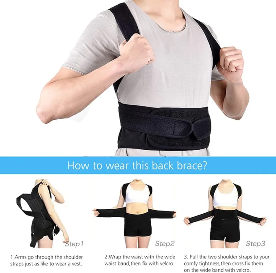Steps in Wearing Unisex Posture Corrector Belt.