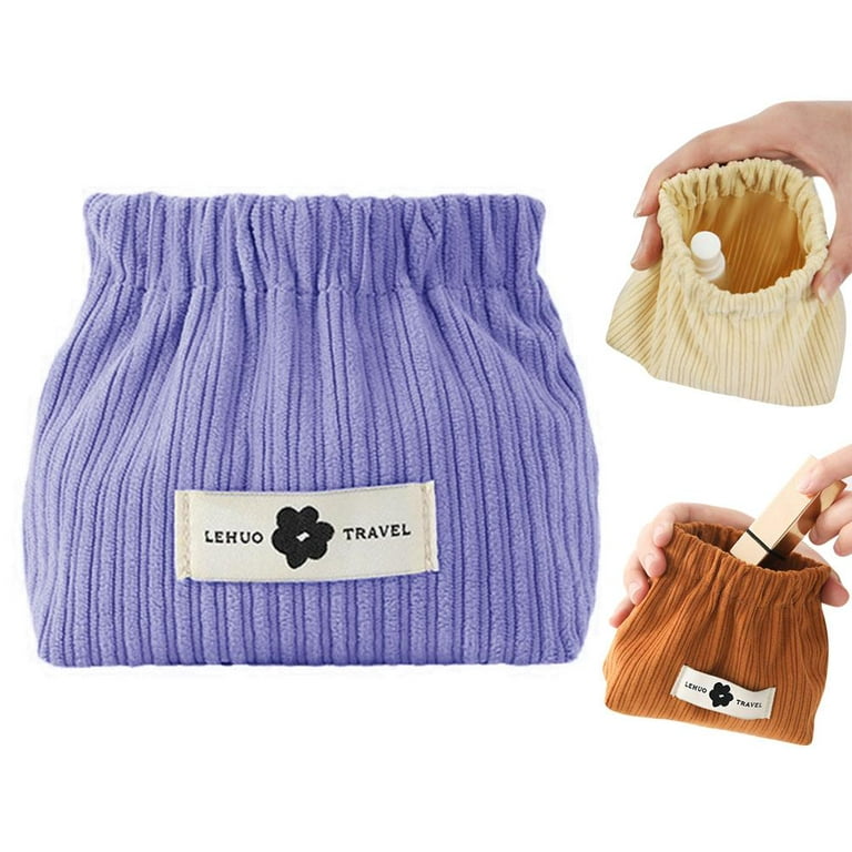 Purple Travel Corduroy Storage Bag.