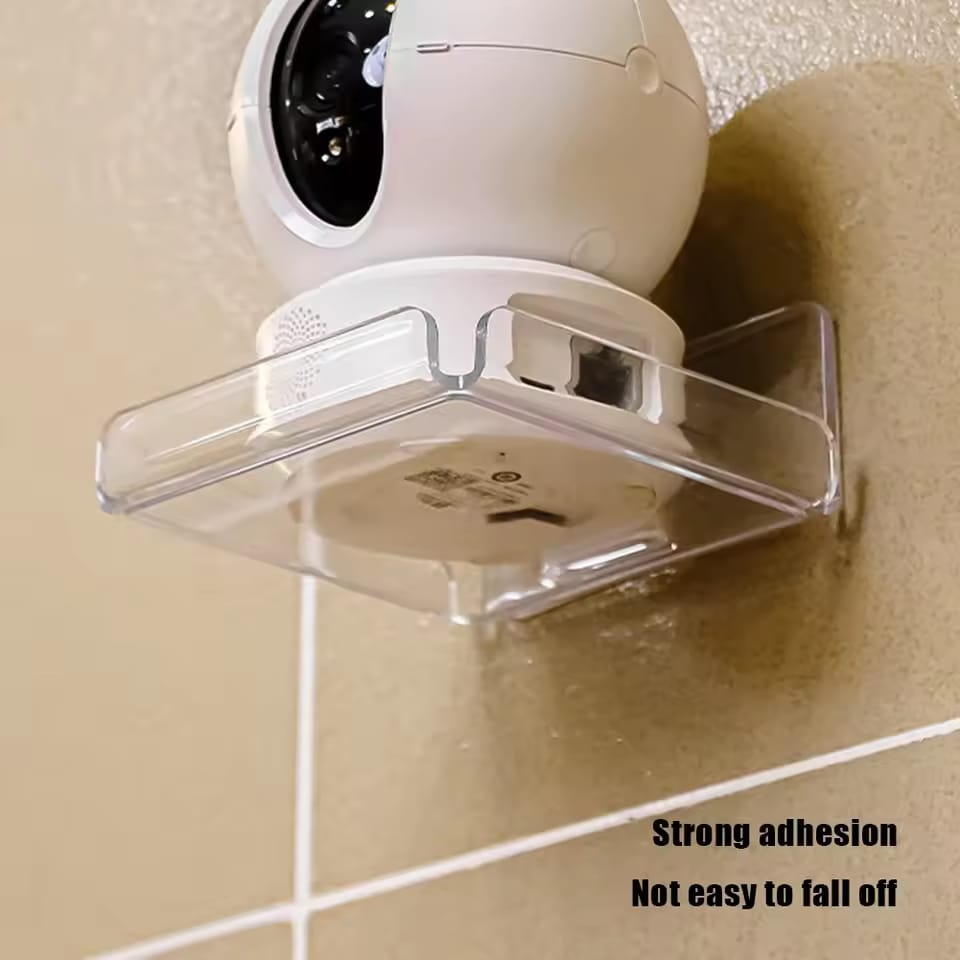 A CCTV Cam is Stored on Wall Mounted Mini Storage Rack.